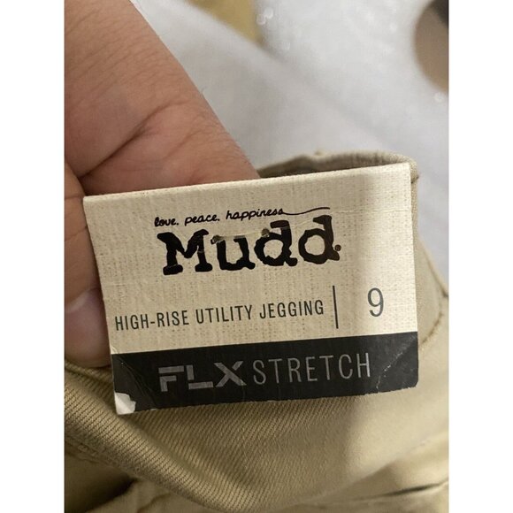 Mudd Women’s High Rise Utility Jeggings FLX Stretch Skinny Jeans Tan Khaki SZ 9 - Picture 10 of 11